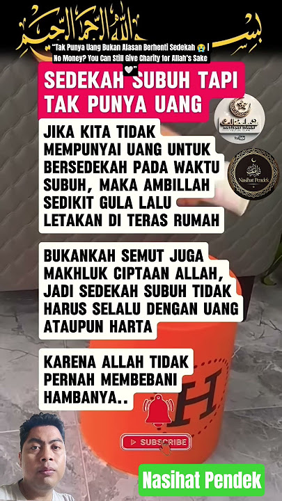 Tak Punya Uang Bukan Alasan Berhenti Sedekah😭|No Money?You Can Still Give Charity for Allah’s Sake 🤍