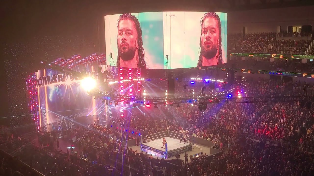 Roman Reigns Entrance at WWE Money In The Bank 2021