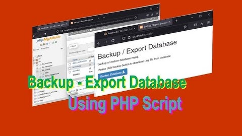Backup Database Using PHP Script