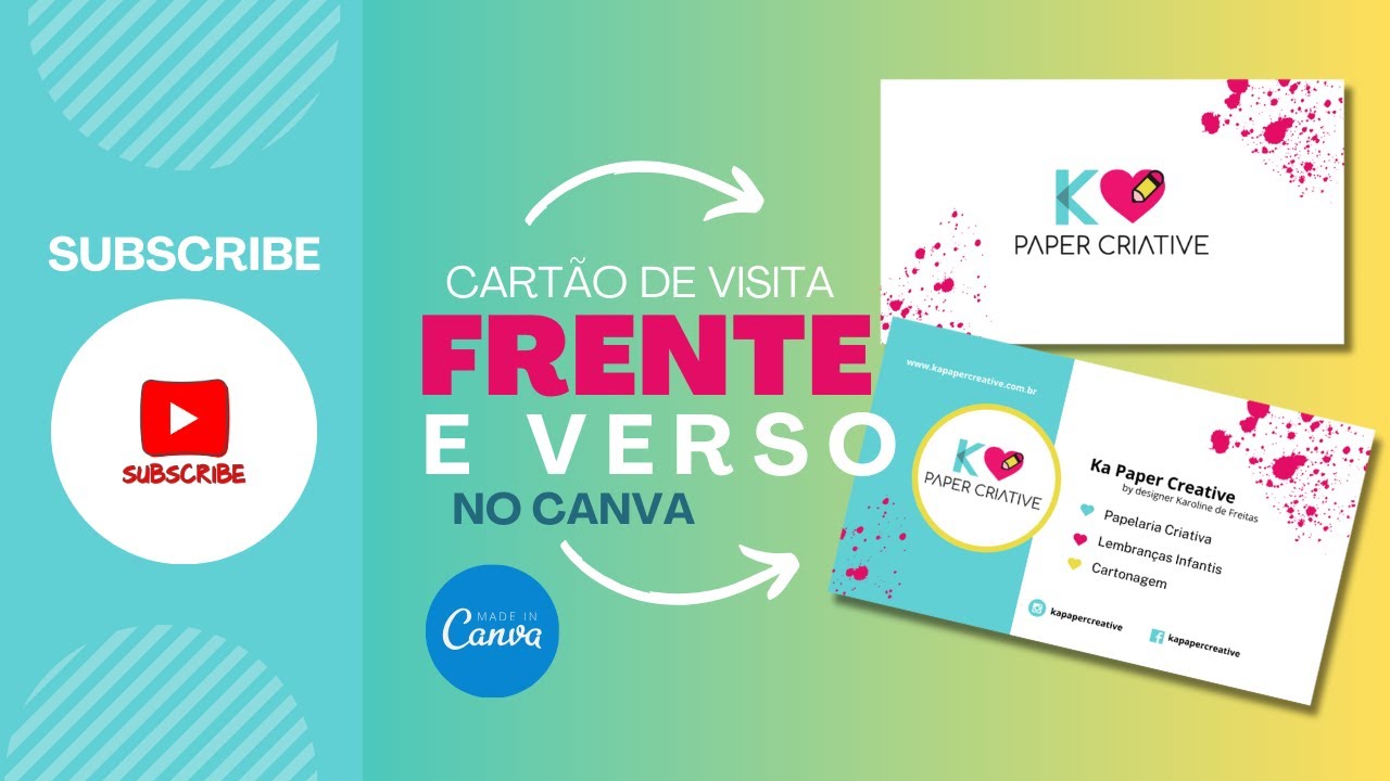 Como Criar Cartão de Visita Frente e Verso no Canva ( Dicas de ...