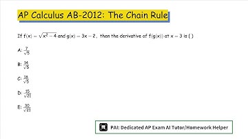 2012 AP Calculus AB: The Chain Rule: Differentiation: Composite, Implicit, and Inverse Functions