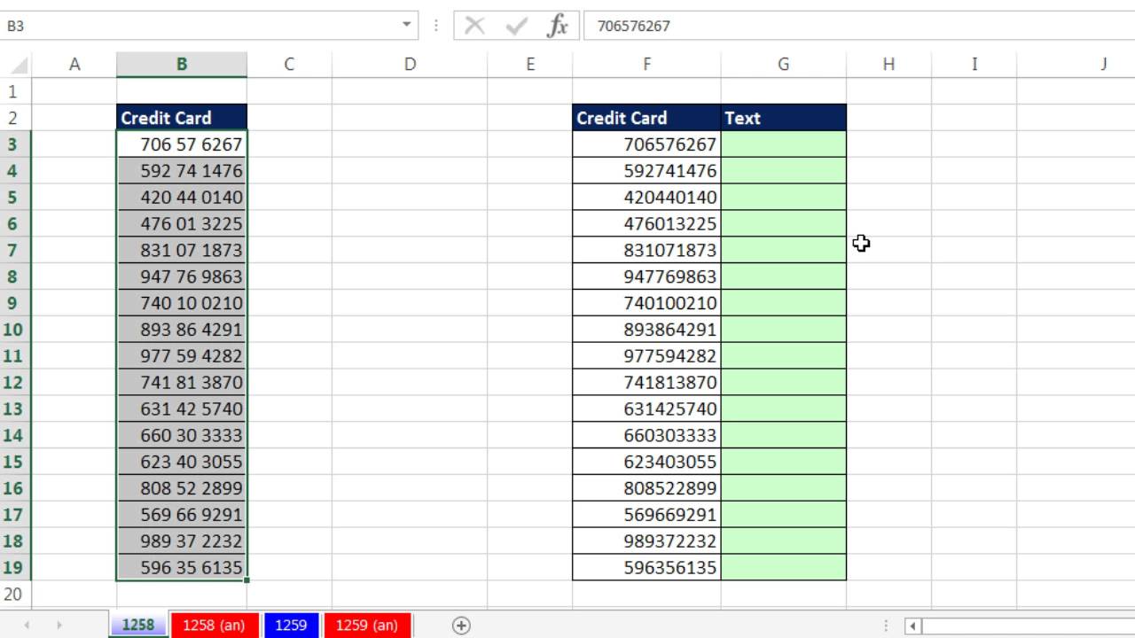 Excel Magic Trick 9: Add Spaces Between Digits: Custom Number Format &  TEXT Function