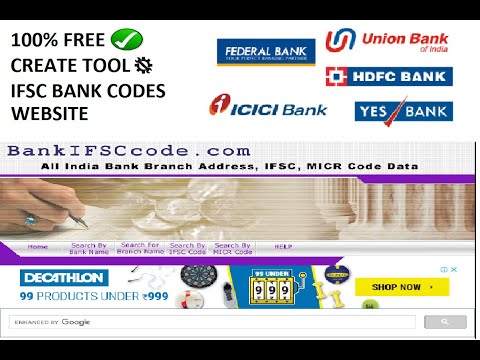 Create ifsc code tools website | make ifsc code website | how to make ifsc code website