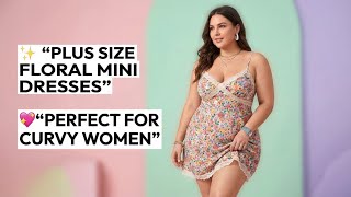 Plus Size Floral Mini Dresses with Lace | Perfect Fit for Every Curvy Woman screenshot 4