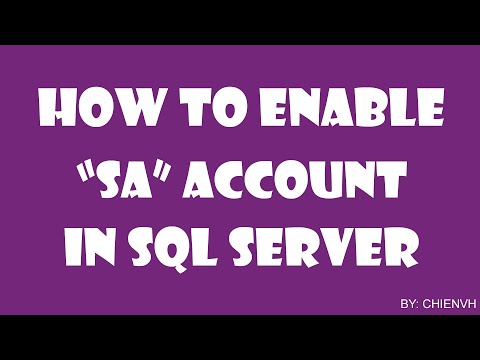 How to enable sa Account in SQL Server Express 2017?