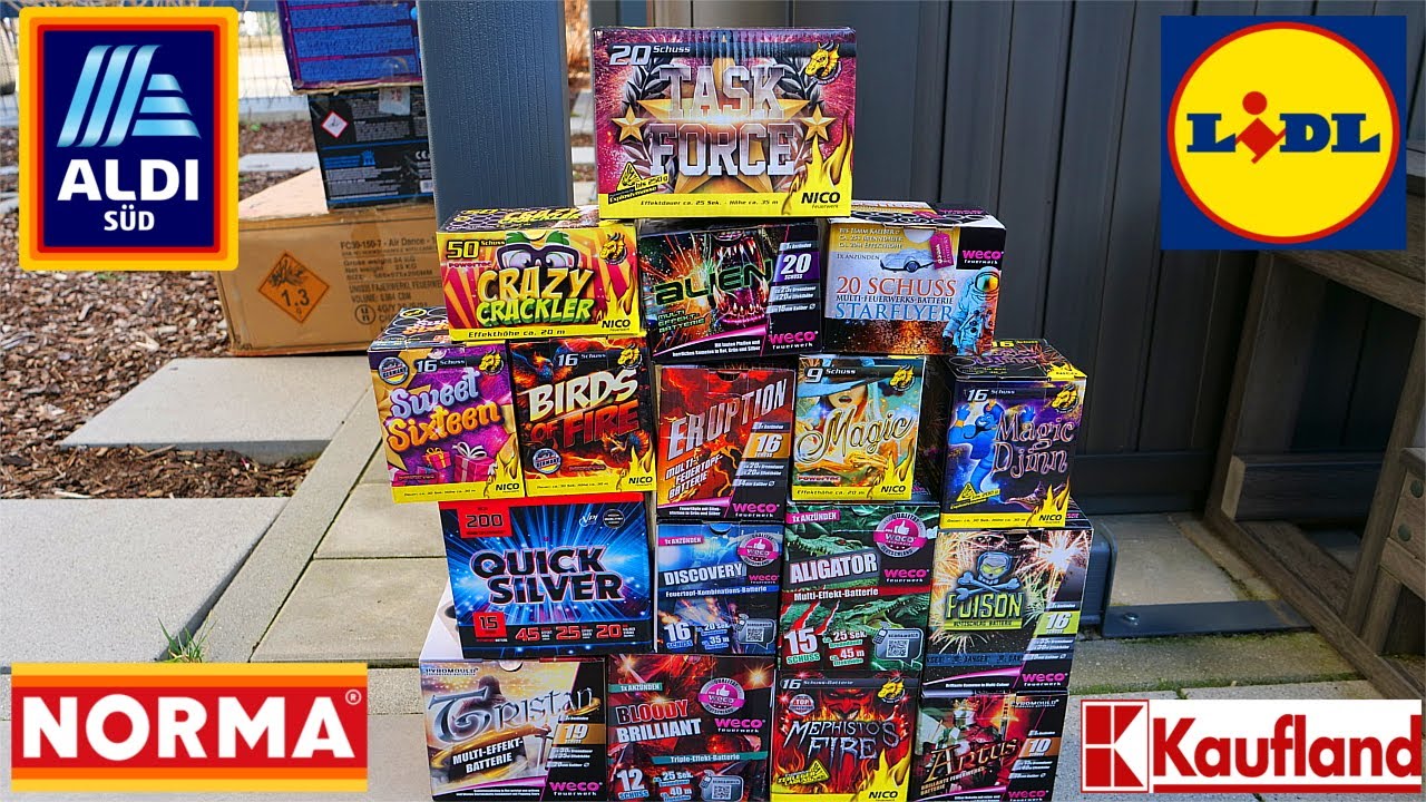 Welche billig Feuerwerks Batterien im Discounter sind die Besten? | Aldi, Lidl, Kaufland, Norma