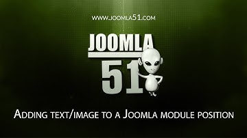 Adding Text/Image to a Joomla Module Position
