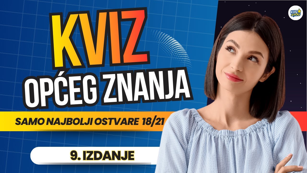 KVIZ općeg znanja | ABC kviz - Izdanje 9 – Samo NAJBOLJI mogu OSTVARITI 18/21!!! Možeš li i TI?
