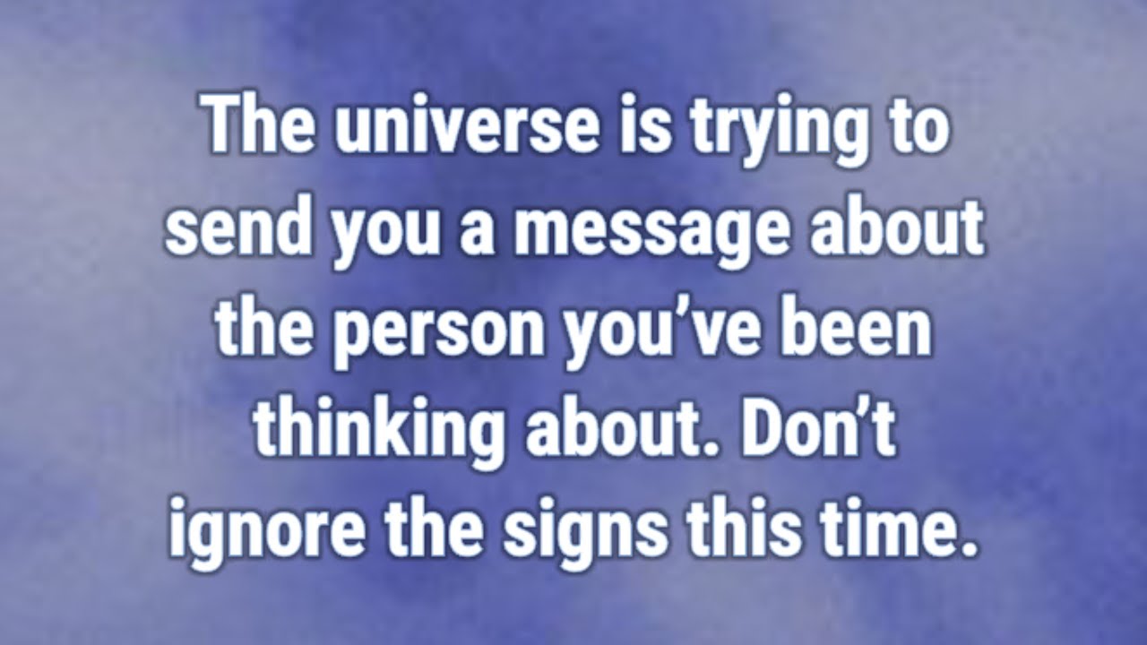 💟 Вселенная пытается послать вам сообщение о человеке, о котором вы думали...