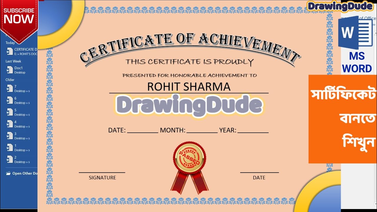 Make certificate