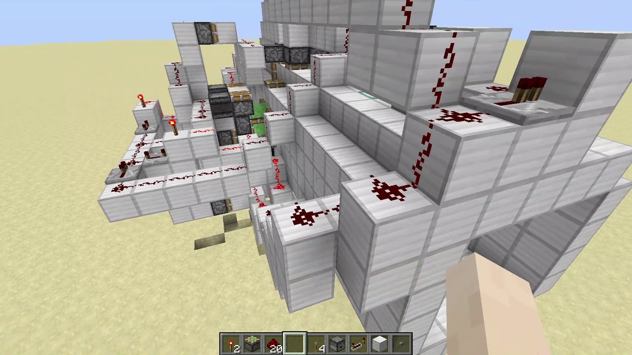 Minecraft 4x4 vault door - YouTube