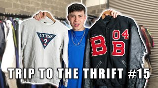 Trip To The Thrift #15 | Varsity Jackets, Guess, £120 Sweatshirt!