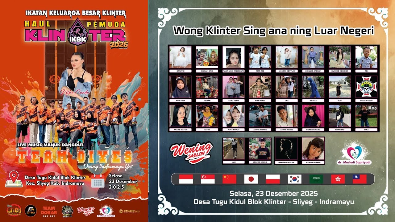 LIVE MUSIC TEAM OIYES || HAUL PEMUDA KLINTER 2025 || DESA TUGU BLOK KLINTER || 23 DESEMBER 2025