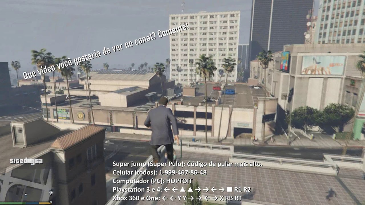 GTA 5 - Código do Super Pulo (Super Jump Cheat Code) 