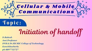 Initiation of handoff