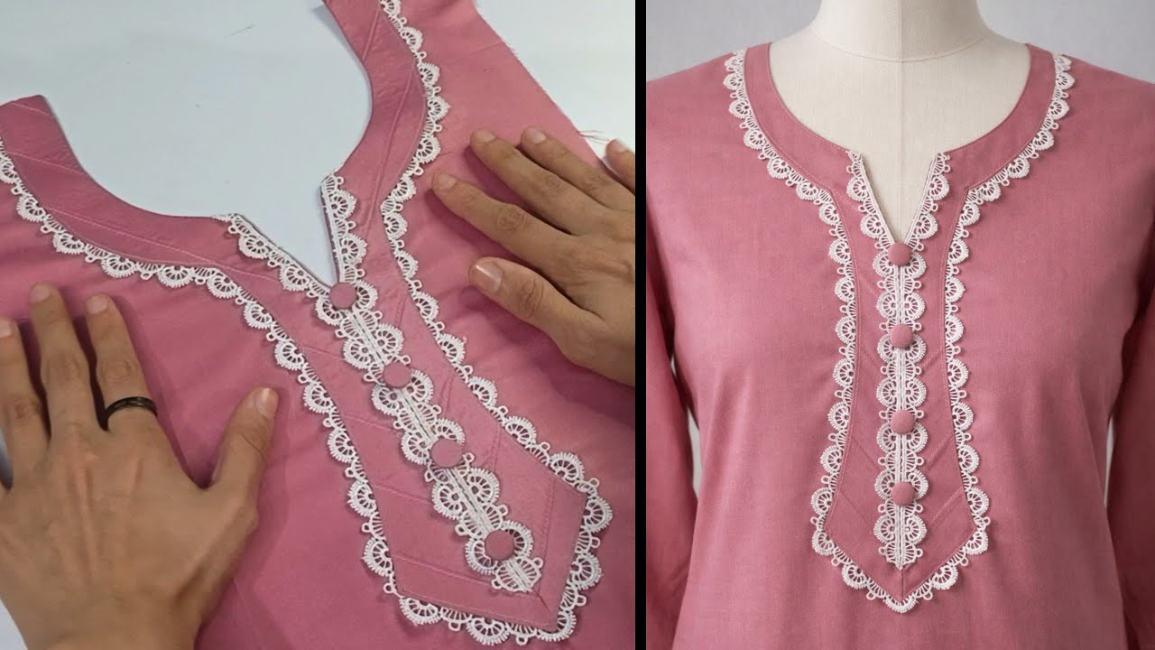 Neck Design Cutting&Stitching|2026 latest pintax fabric Patti neck ...