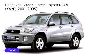 Предохранители и реле для Toyota RAV4 (XA20; 2001-2005)