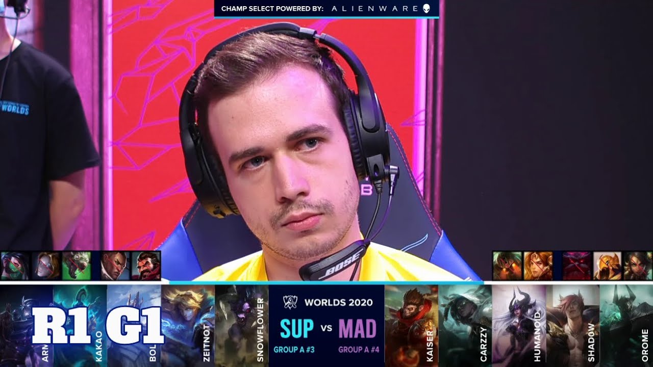 SUP vs MAD - Game 1 | Round 1 Play-Ins S10 LoL Worlds 2020 | SuperMassive vs Mad Lions G1
