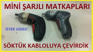 Mini Şarjlı Matkap Sökümü Ve Kablolu Mini El Matkabı Yapımı Mini Şarjlı Matkap Sökümü Ve Kablolu Mini El Matkabı Yapımı