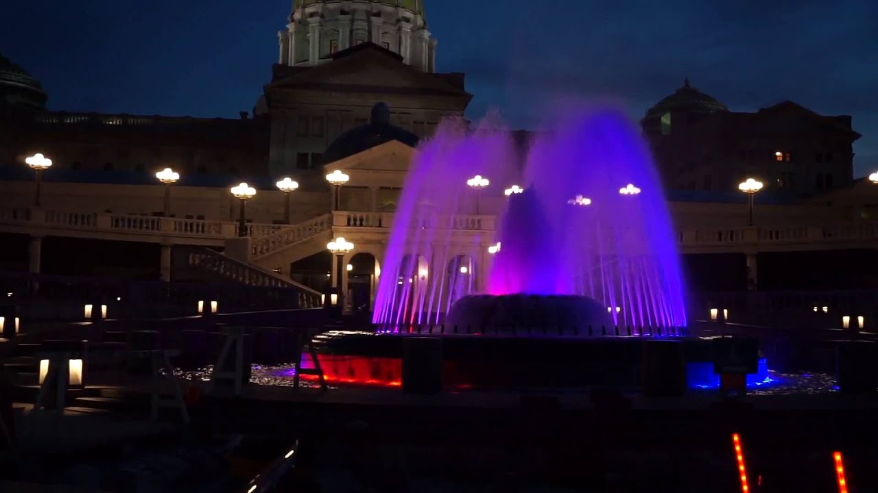 State capital water Fountain Harrisburg Pa 31 May 2016 YouTube