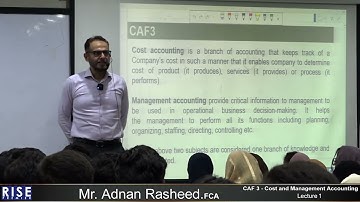 CAF 3   Sir Adnan Rasheed   Lecture 01 Sep 25