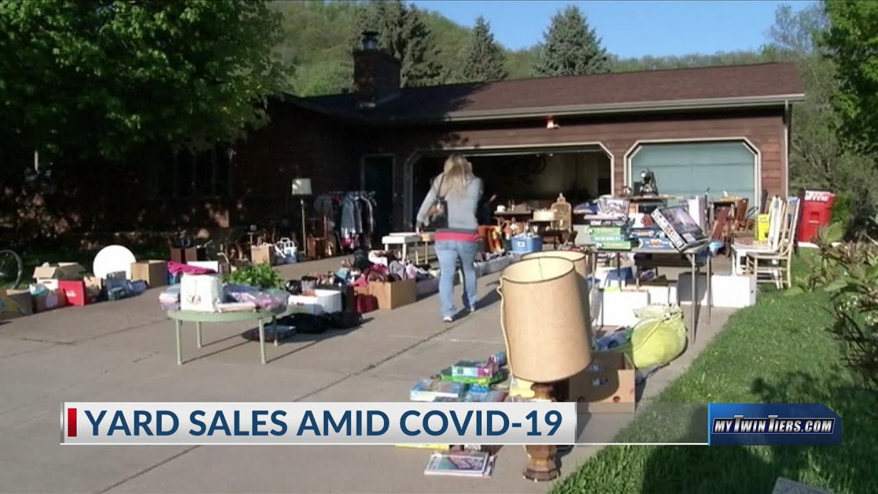 Social distancing is key when shopping at yard sales
