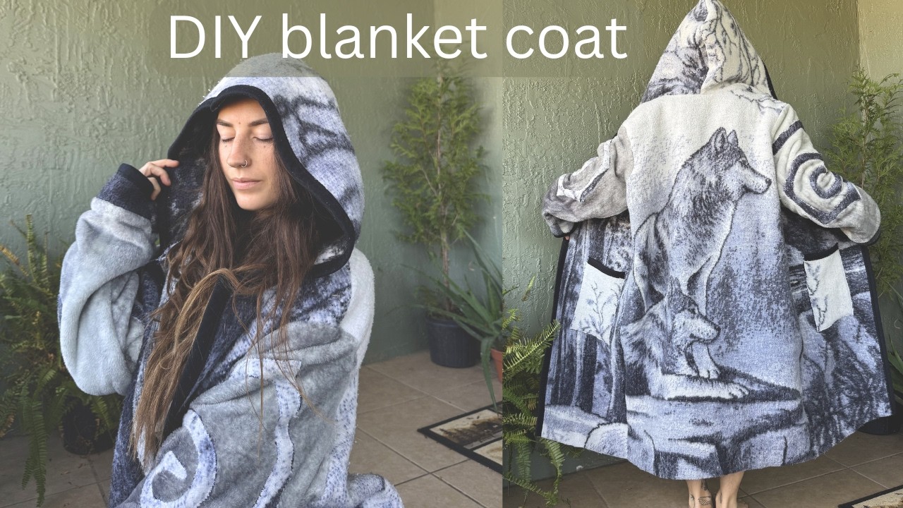 How to make a blanket coat ˙⟡ ༄ - YouTube