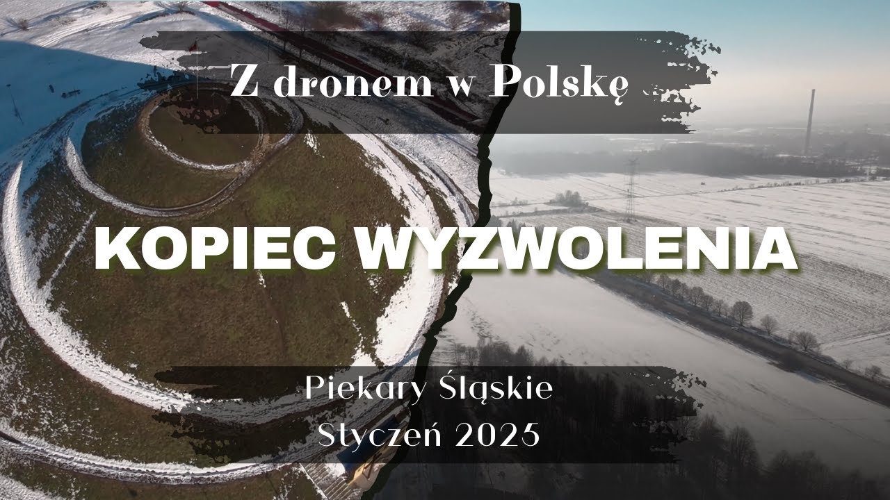 Kopiec Wyzwolenia, Piekary Śląskie - zimowo z drona