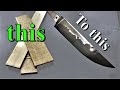 San mai by hand - forging a san mai knife with a hammer