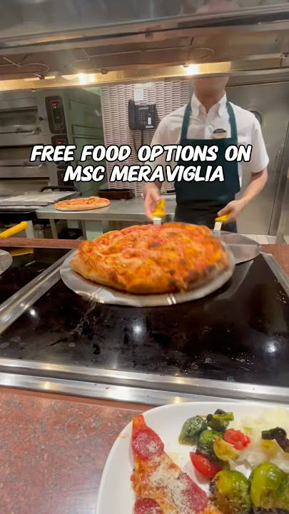 Free Food Options On MSC Meraviglia🍕#cruisetour #msc #cruise #budgettravel #cruisetips #cruiseship
