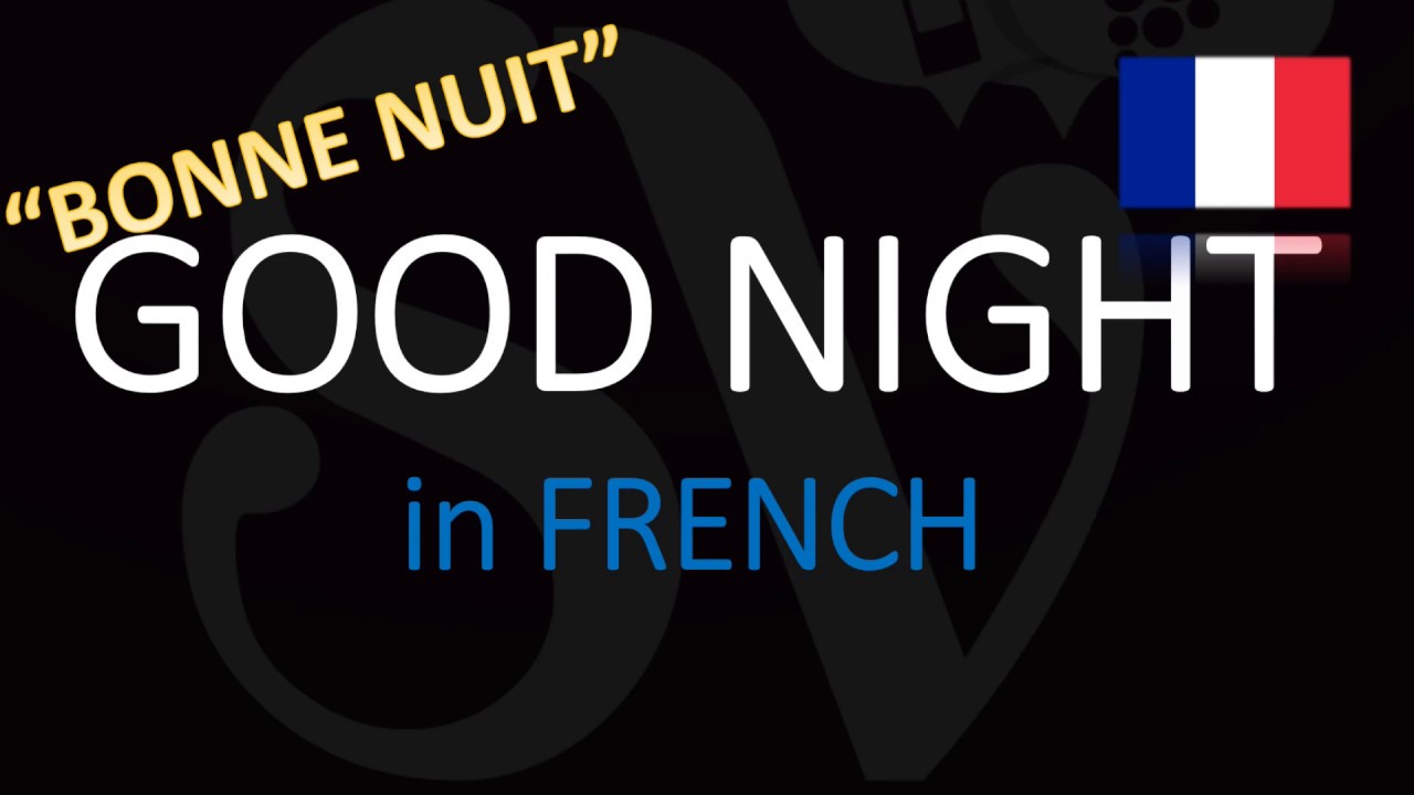 How Do You Say Good Night In French Translation French Pronunciation Youtube