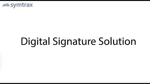 Digital SIgnature Demo - Symtrax Solution