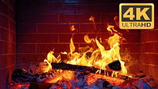 🔥 Fireplace Video With Burning Logs & Crackling Fire 🔥 Fireplace At Night Tv 4K 🔥 Relaxing Fireplace