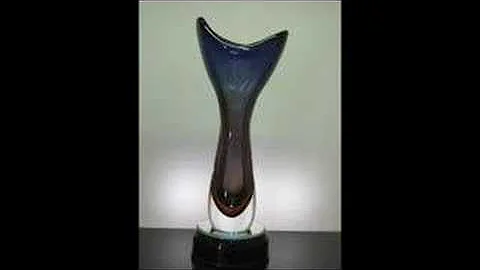 Ernest Gordon large 50s or 60s sculptural sommerso...