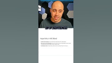 Accessible #hyperlinks in Microsoft Word #mswordforbeginners #accessibilitymatters