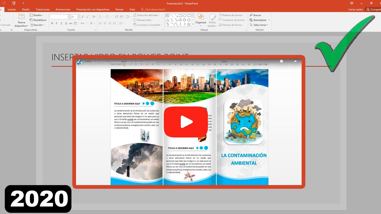 Como Insertar Un Video En Power Point Youtube PC YouTube