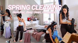 DEEP clean + organization 🌸 declutter, spring reset, cleaning motivation!!