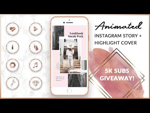 Animated Instagram Stories + Highlight Cover App by Canva + 5K SUBS GIVEAWAY!!! [CLOSED]