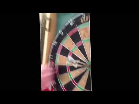 DevvoJunior - backwards throwin' challenge with darts