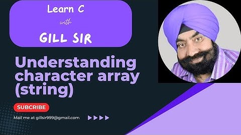 Understanding character Array (string)