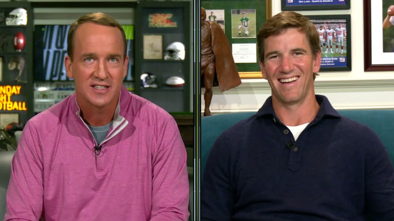 Peyton manning throws shade at the jets on manningcast nfl on espn
