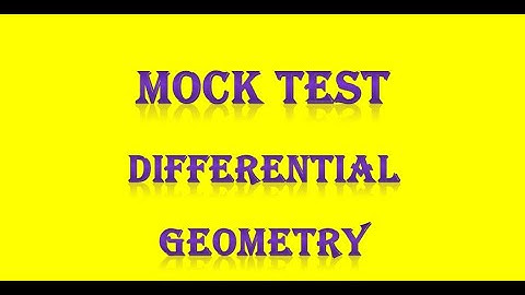 PG TRB/ POLYTECHNIC Mock Test Differential Geometry