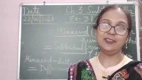 Class III Mathematics 28 -06- 2021by  Ms Vandana Wells. Ch 3 - Subtraction