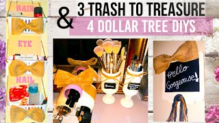 Farmhouse Trash 2 Treasure & Dollar Tree DIYs |Makeup Organization |7 Organizing Home Decor DIY 2020