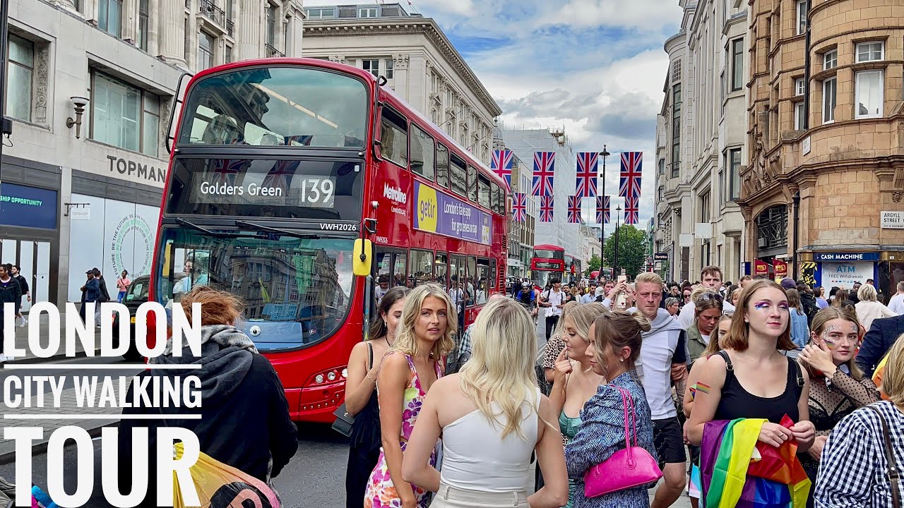 London Summer Walk | Central LONDON Walk | Bustling Streets of West End Full of Tourists [4K HDR]