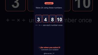 Make 24 with 3, 4, 8, 10 — EXPERT Level #84