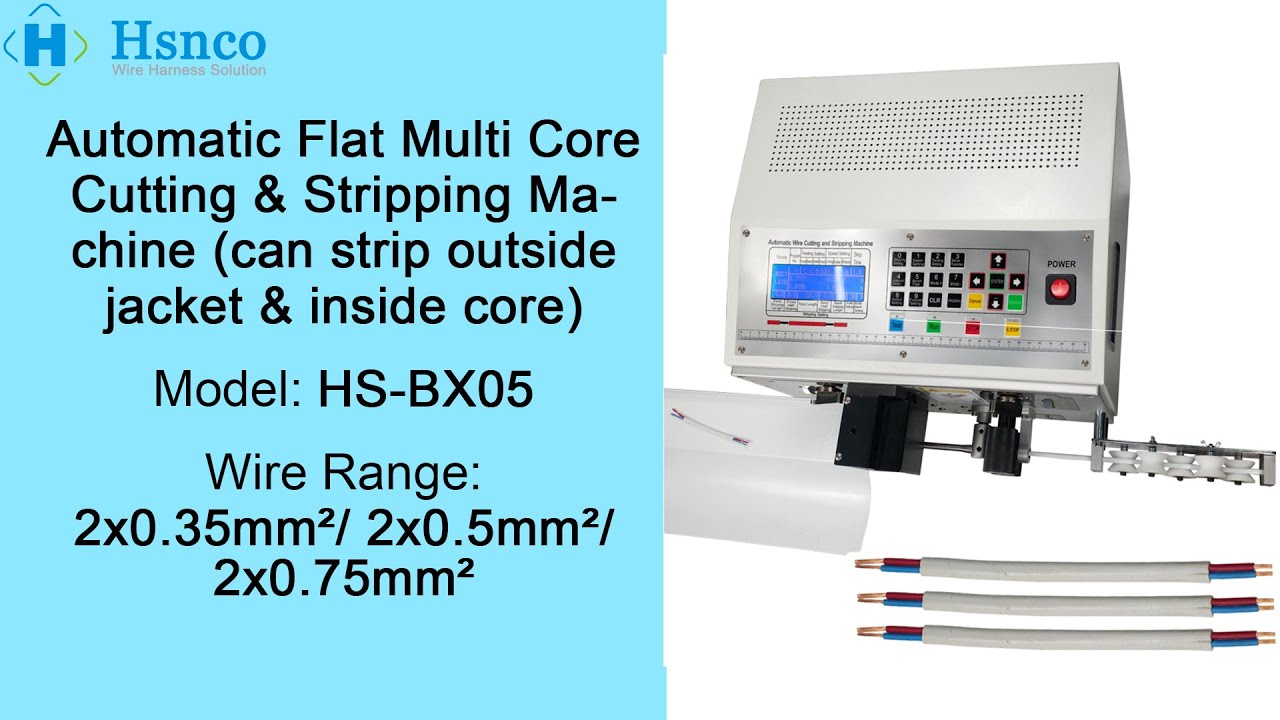 Automatic Flat Multi Core Cutting & Stripping Machine can strip outside ...