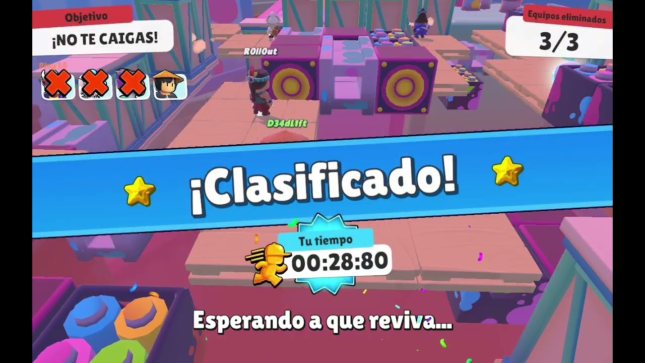 Jugando un evento de stumble guys 