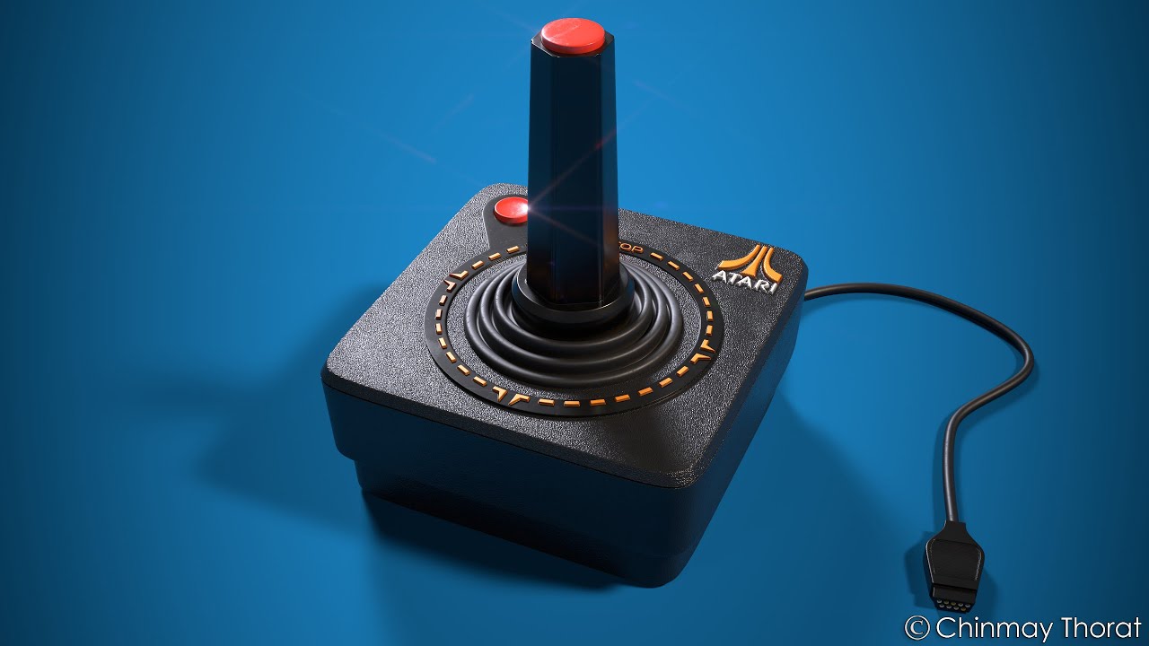 Atari Joystick Product Visualization - Texturing Time-laps (Substance ...