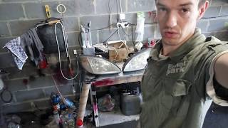 Mercedes Vito 639 Часть 1 , полировка , чистка , покраска , установка линз / Видео